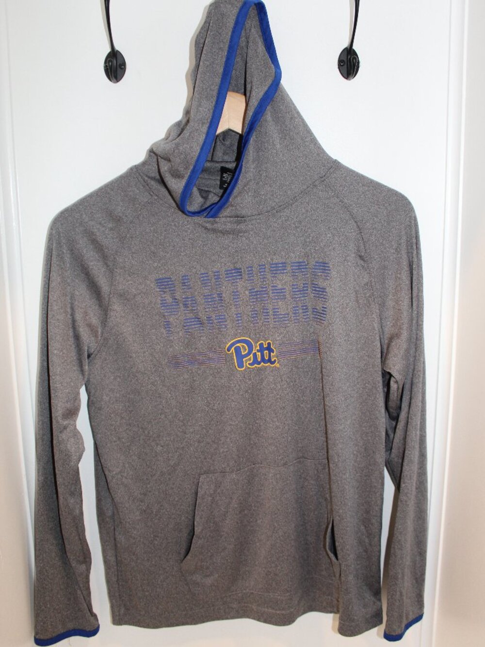 Youth Colosseum Gray Pittsburgh Panthers (PITT) Performance Fleece Pullover Hood